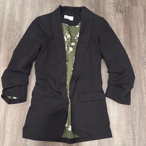 3/4 length sleeves black blazer - size small